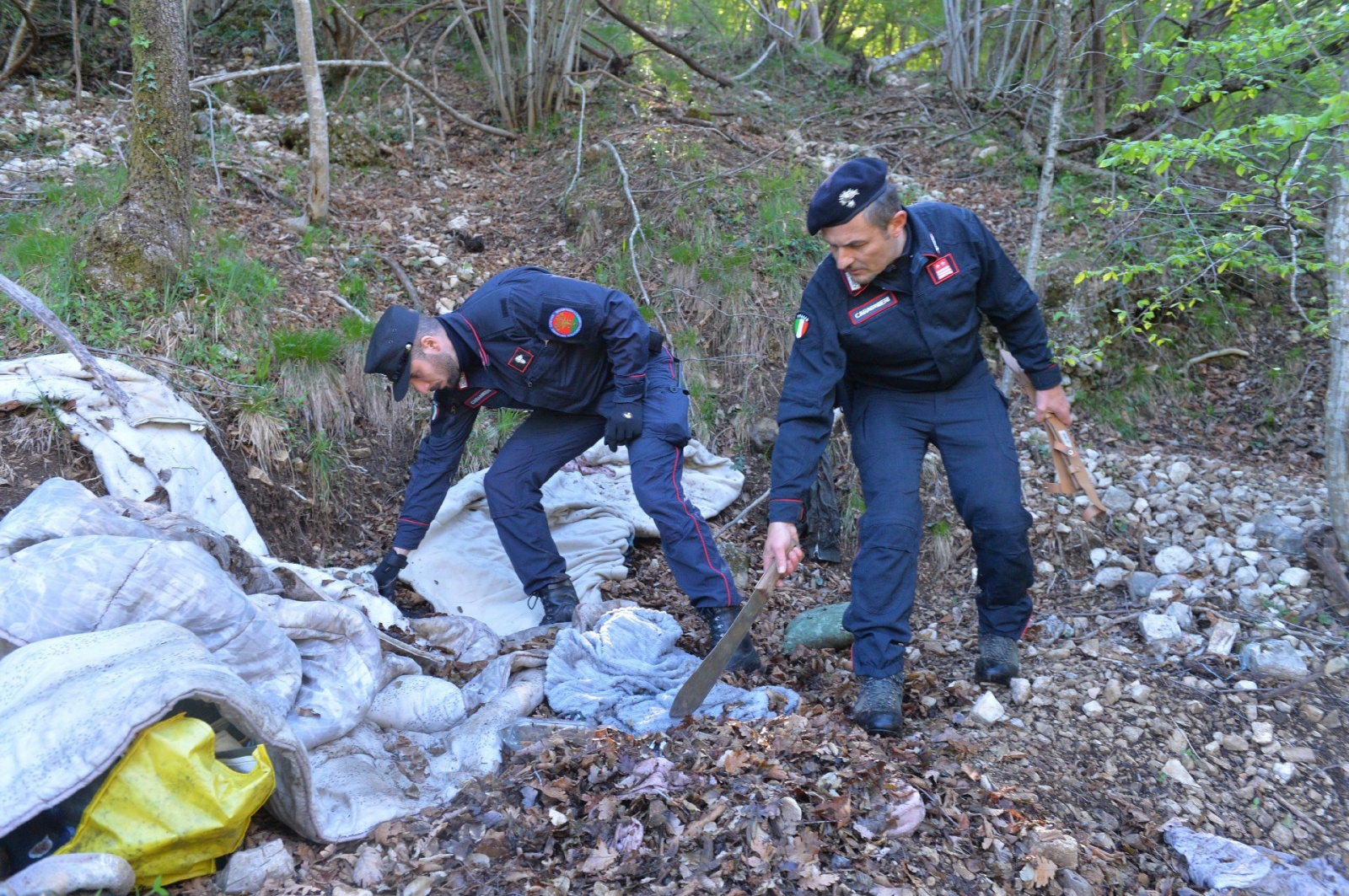 VALGANNA SAN GEMOLO OPERAZIONE ANTIBIVACCHI SPACCIATORI NEI BOSCHI, CARABINIERI COMPAGNIA LUINO, STAZIONE CUVIO E FORESTALI CUNARDO COORDINATI DAL CAPITANO ALESSANDRO VOLPINI, LUOGOTENENTE CARIOLA, MARESCIALLO CAPO SALVADORI E MARESCIALLO DI NISIO