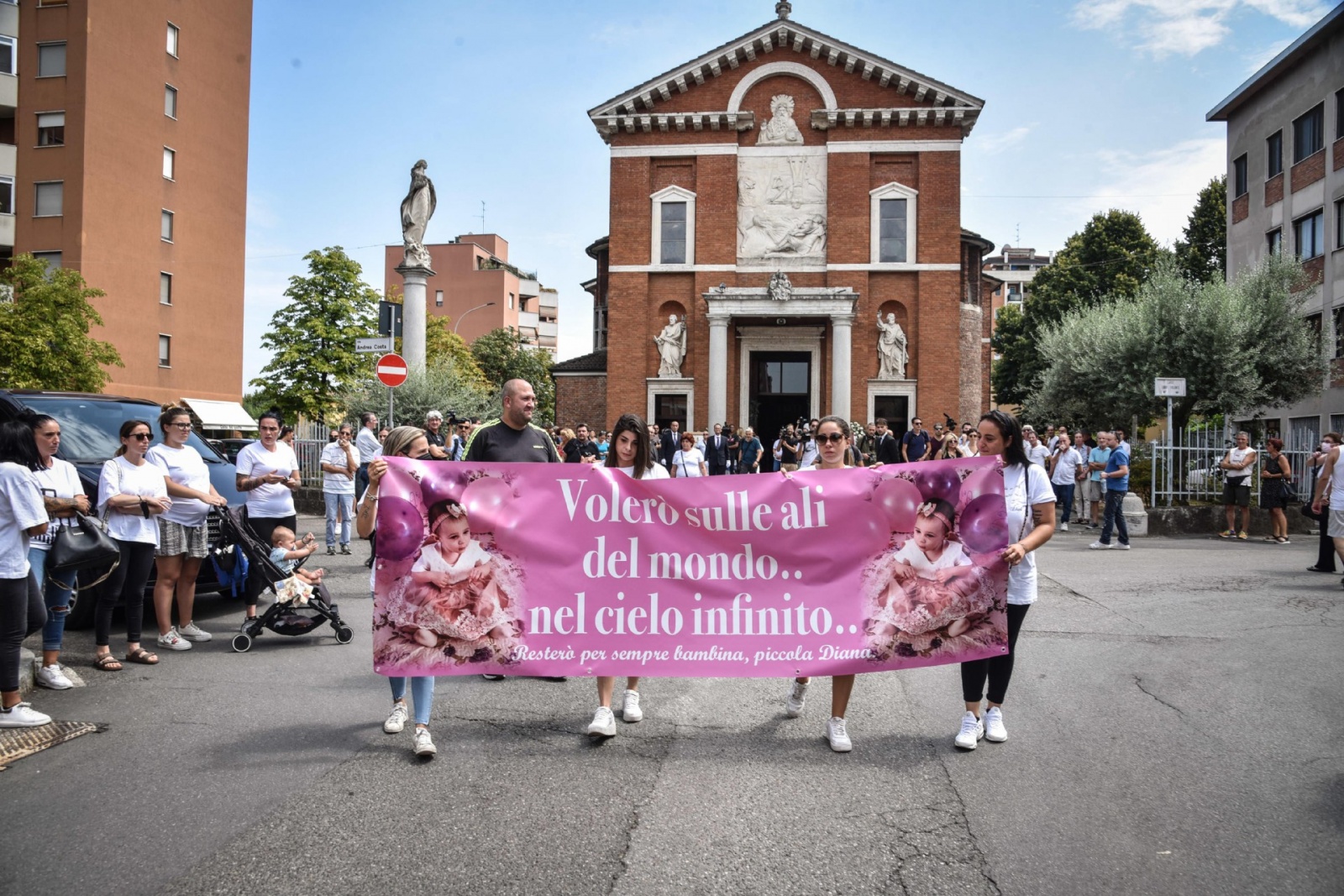 BANNER STRISCIONE NASCITA - Palloncini e carrozina - CON IL TUO