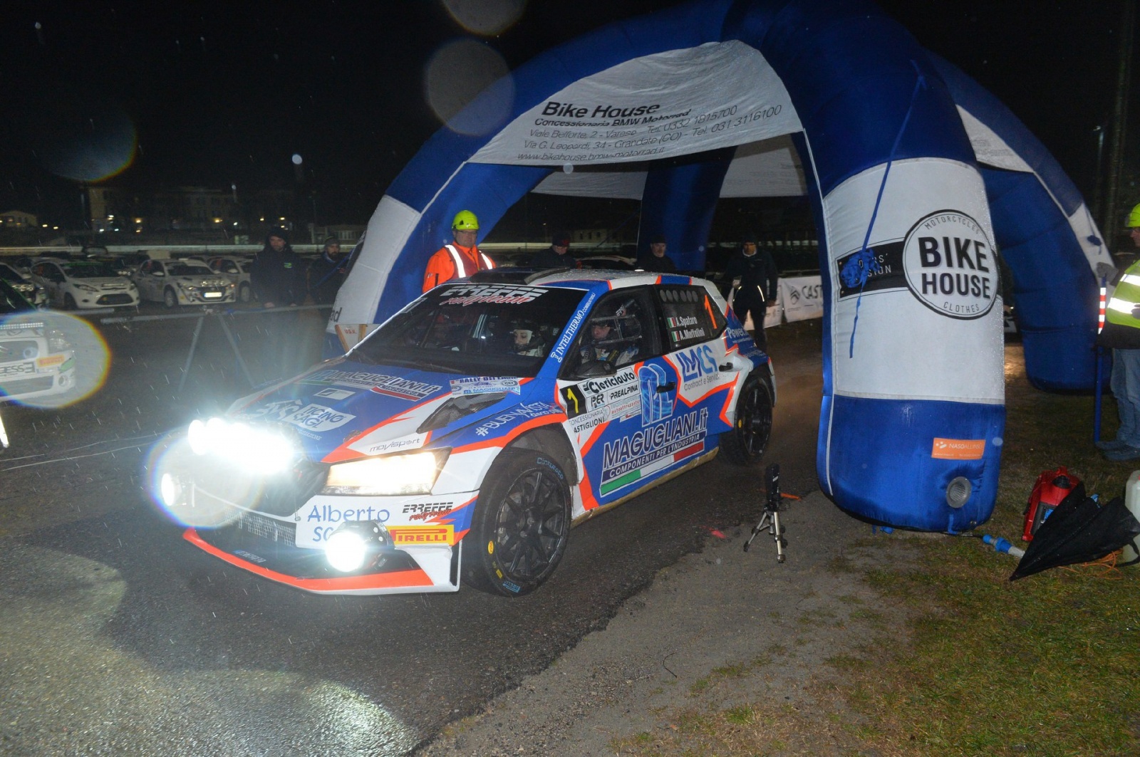 VARESE. PROVA SPECIALE SPETTACOLO RALLY DEI LAGHI 2023 IPPODROMO DELLE BETTOLE NELLA FOTO ANDREA SPATARO ALESSIA MUFFOLINI