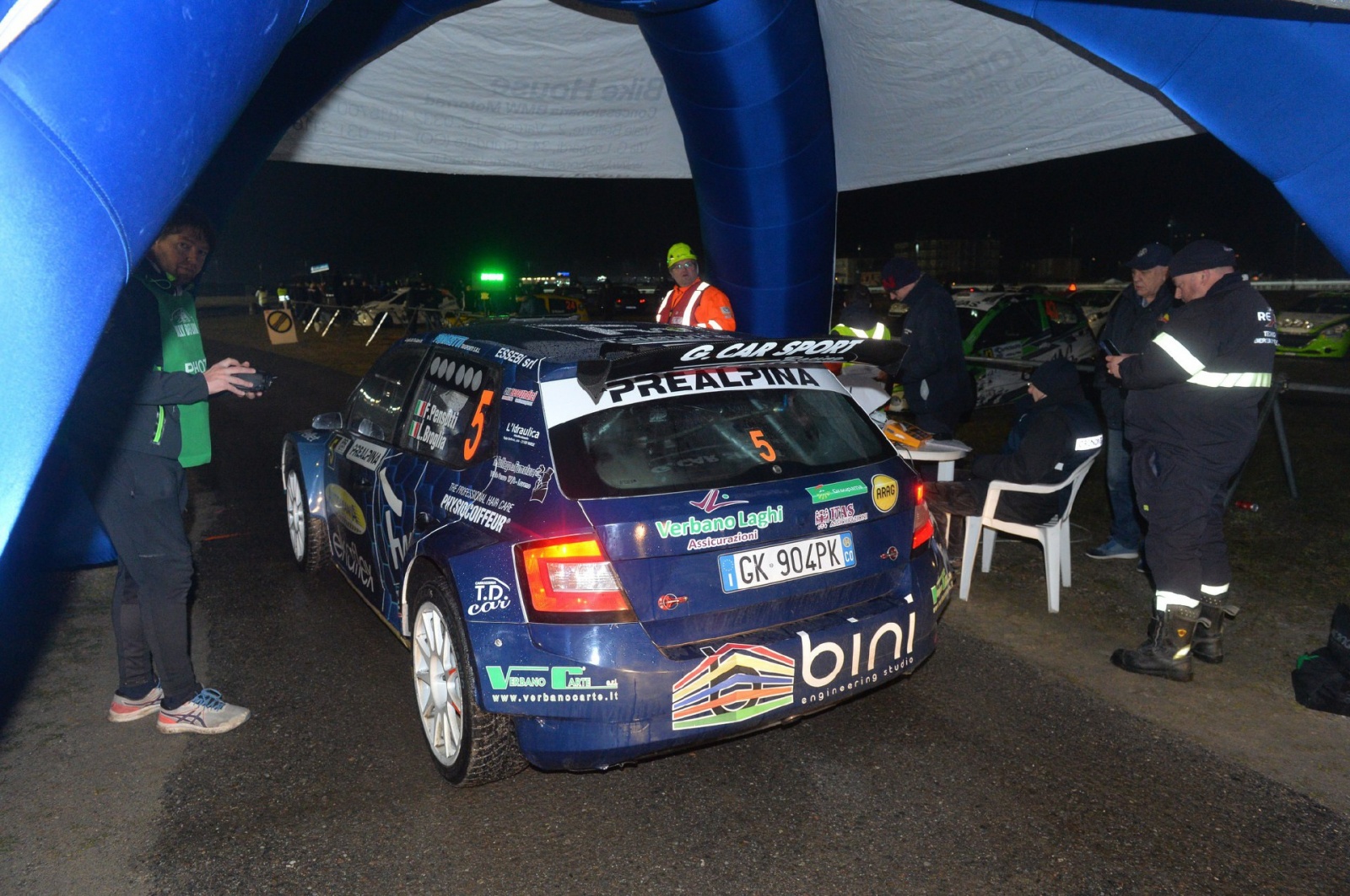 VARESE. PROVA SPECIALE SPETTACOLO RALLY DEI LAGHI 2023 IPPODROMO DELLE BETTOLE NELLA FOTO FILIPPO PENSOTTI LUCA BROGLIA