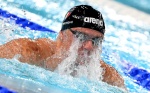 Italian Nicolo' Martinenghi competes in the Men's 100m Breaststroke Final of the Swimming competitions during the Paris 2024 Olympic Games at the Paris La Defense Arena in Paris, France, 28 July 2024. Summer Olympic Games will be held in Paris from 26 Jul