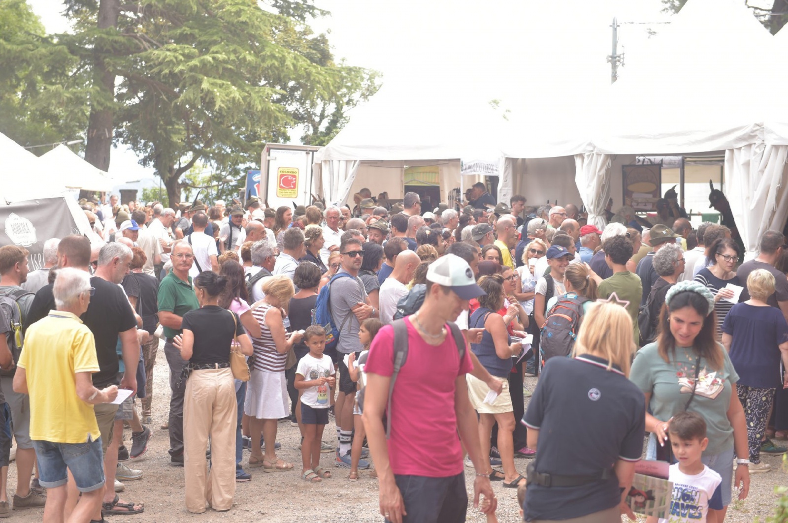 CAMPO DEI FIORI. FESTA DELLA MONTAGNA 2024, FERRAGOSTO CON GLI ALPINI DELLÕASSOCIAZIONE DI VARESE AL GRAND HOTEL. MESSA ALLE TRE CROCI E PRANZO