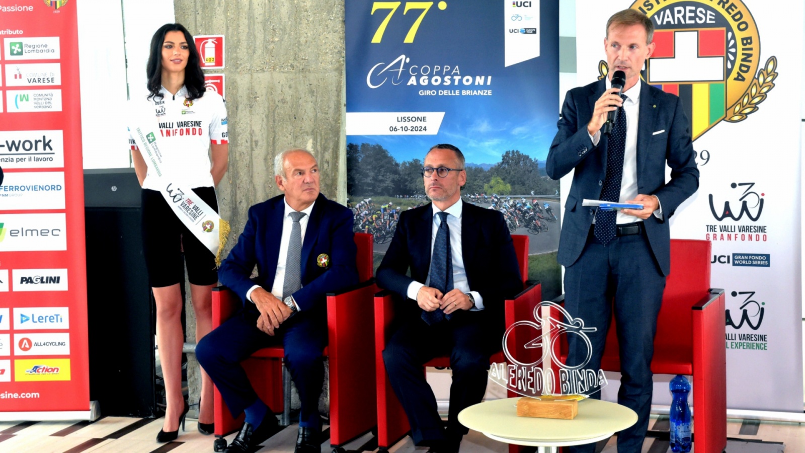 MILANO. PRESENTAZIONE TRITTICO LOMBARDO 2024 A PALAZZO PIRELLI CON RENZO OLDANI, PRESIDENTE SC BINDA, ATTILIO FONTANA, GOVERNATORE LOMBARDIA E ASSESSORE REGIONALE FRANCESCA CARUSO