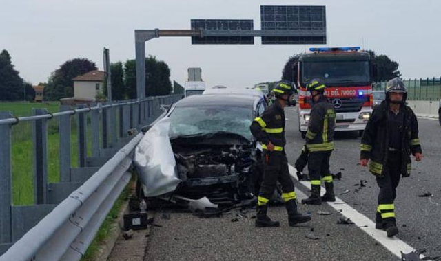 I soccorsi per l’incidente tra Saronno e Lomazzo