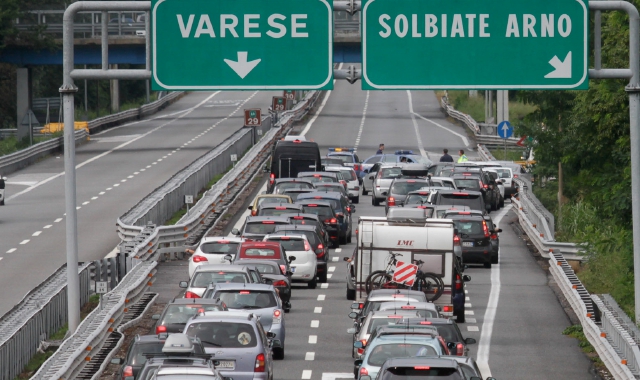 Code sulla A8 da Solbiate Arno verso Varese  (foto Archivio)