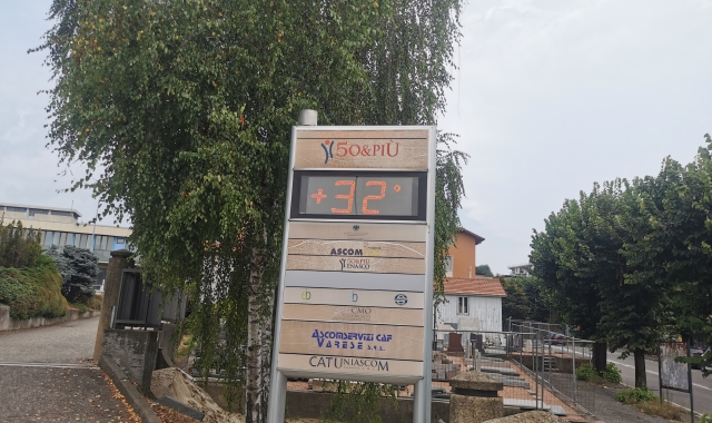 La temperatura massima oggi, mercoledì 7 agosto, Varese