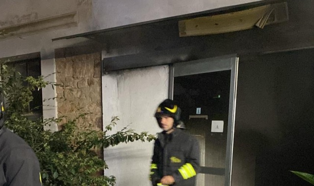 L'intervento dei vigili del fuoco all'ospedale di Cuasso al Monte